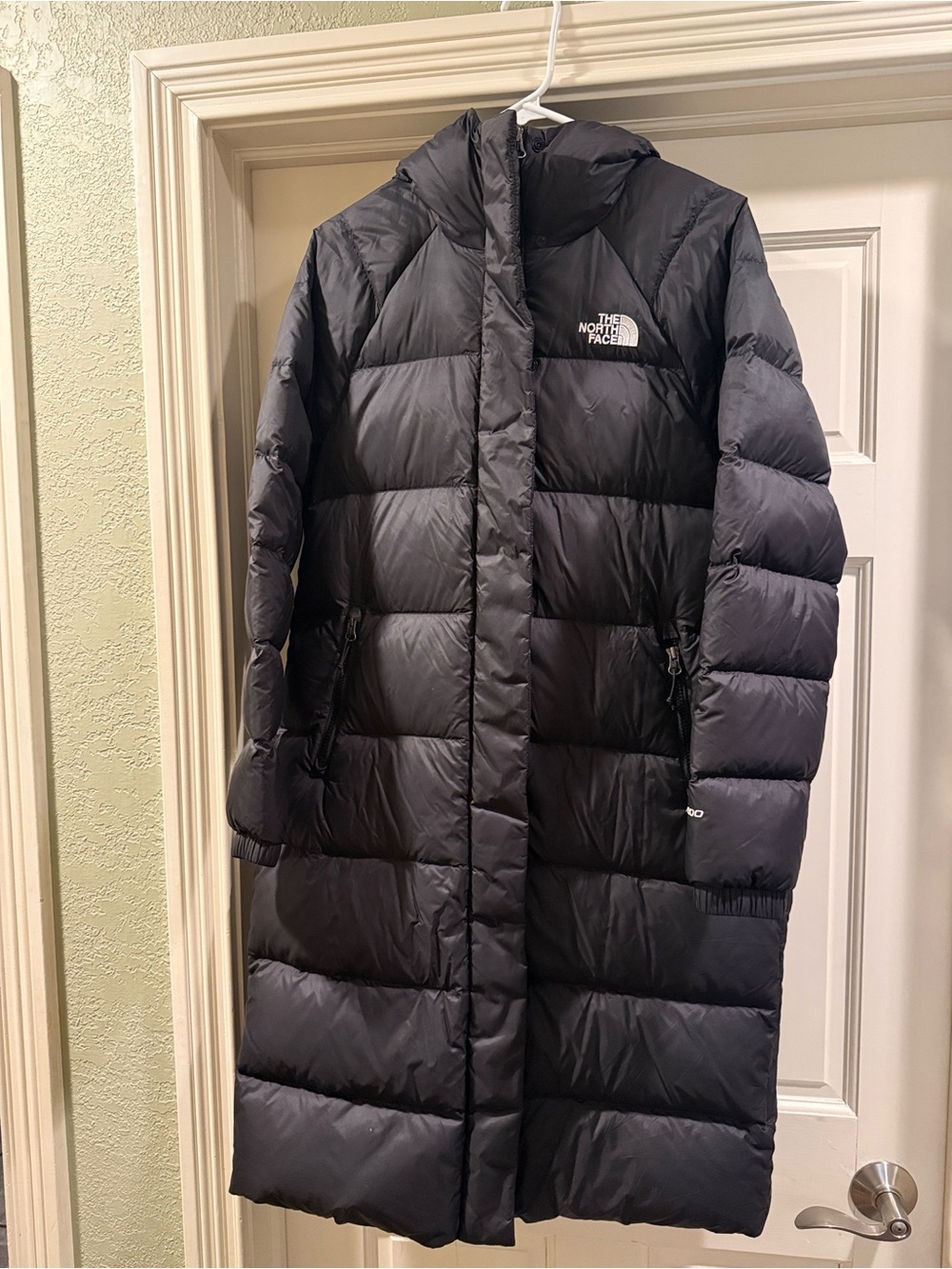 The North Face Black Long Hooded Puffer Coat